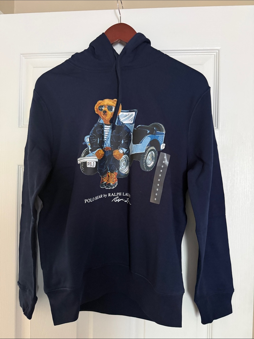 Ralph Lauren Navy Polo Bear Graphic Crewneck Sweatshirt